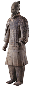 Pottery figure of military officer