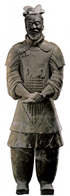 Pottery figure of general