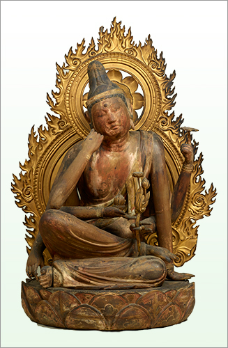 Seated Nyoirin Kannon Bosatsu (Cintamanicakra), Important Cultural Property