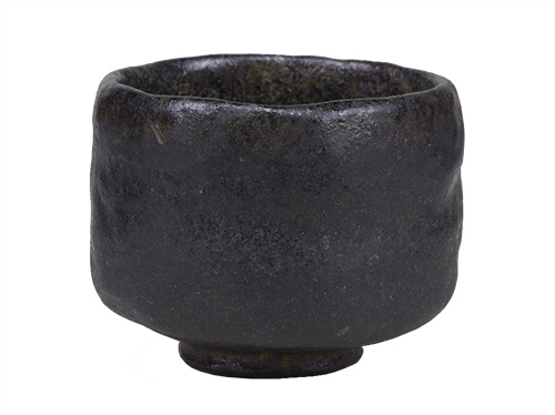 Black Raku Tea Bowl, Known as "Amadera"