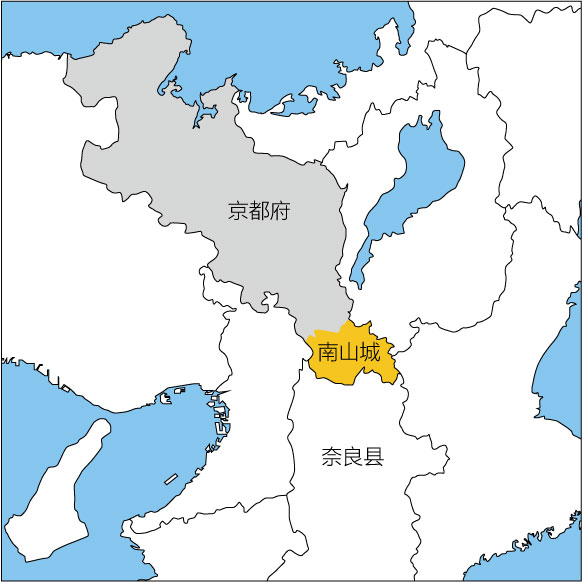 京都・南山城地区の地図