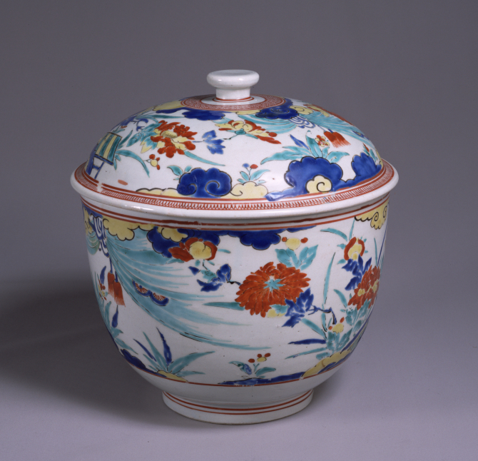Image of "Lidded Bowl with Peonies"
