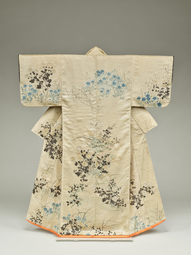 Image of "Kimono ("Kosode") with Autumn Grasses"
