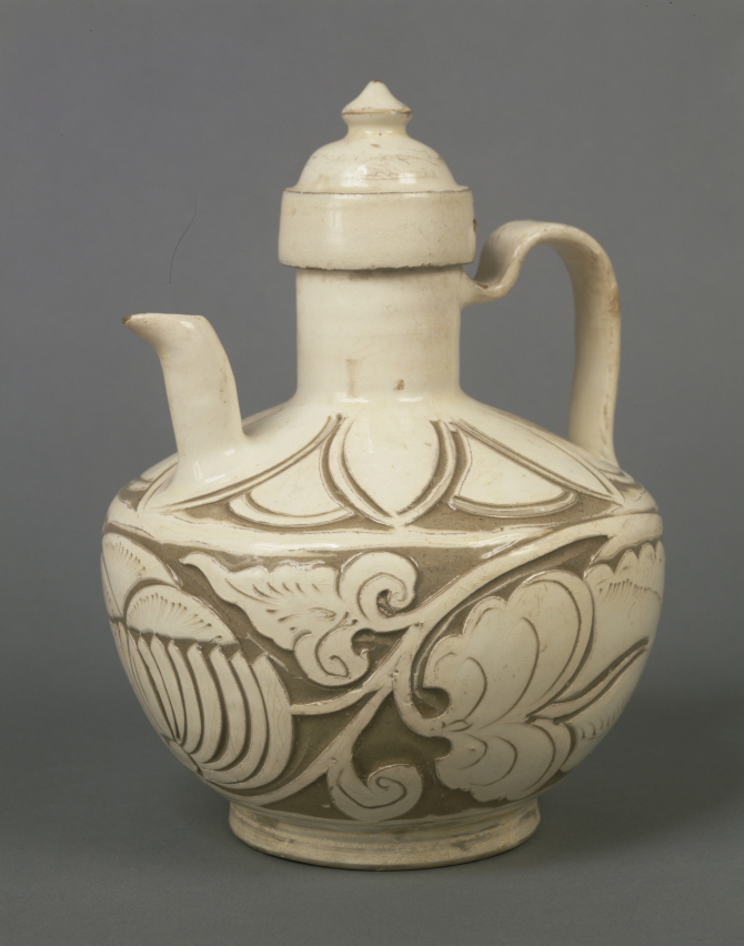 Image of "Water Pitcher with Floral Vines"