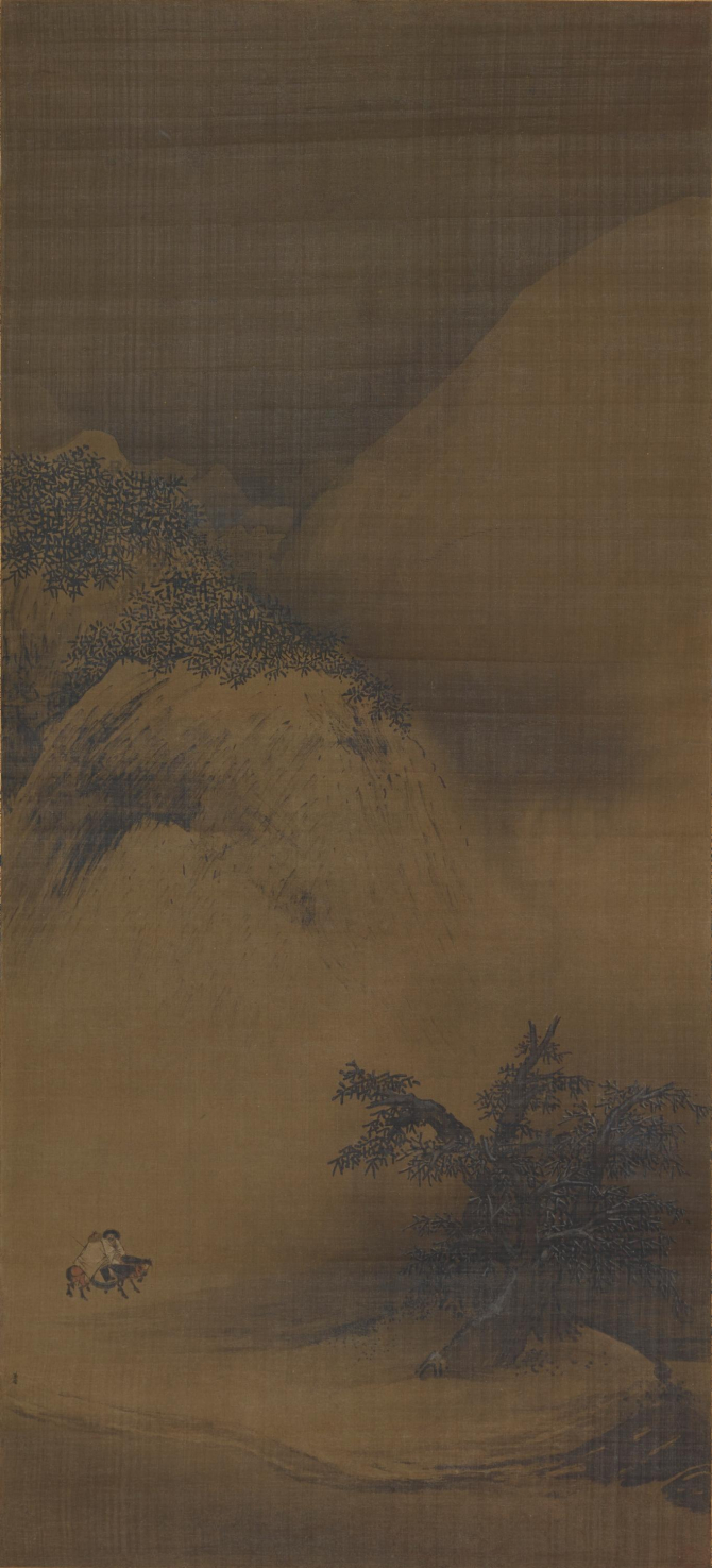 Image of "눈 쌓인 겨울의 산수"