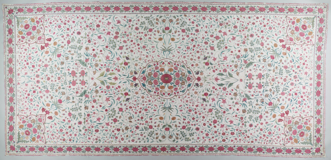 Image of "Floor Covering with Bouquets and Vines"