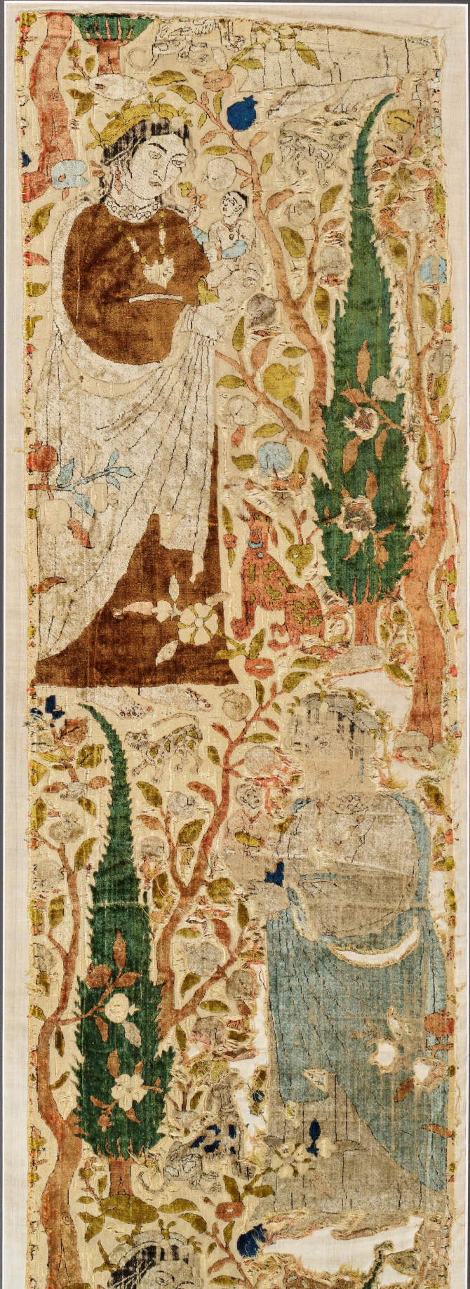 Image of "Textile with Figures under Trees"