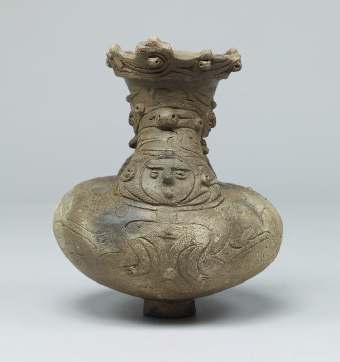 Image of "Spouted Vessel with Human Figure Ornaments"