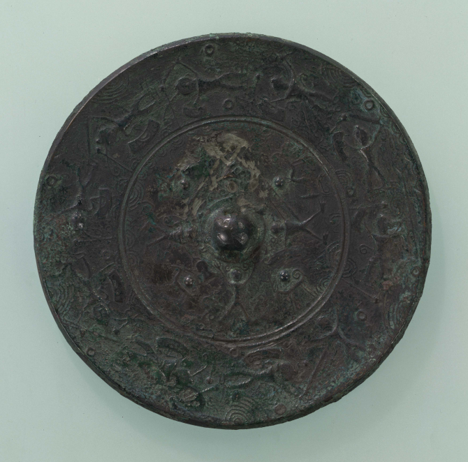 Image of "Mirror with Hunting Scenes"