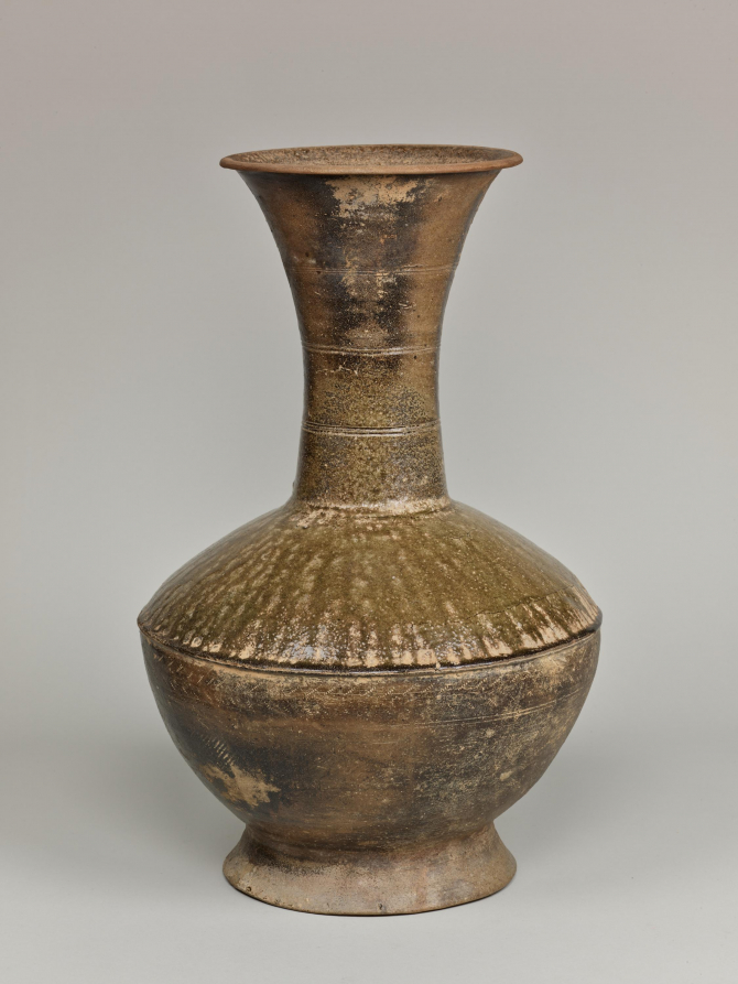 Image of "Tall-necked vase,Sue Potter."
