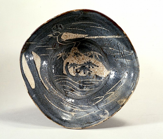 Image of "Bowl, nezumi-shino type, Mino Ware."