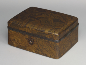 Image of "Box for Personal Items with a Design of Scattered Fans"