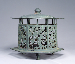 Image of "Hanging Lantern with Plum Trees and Bamboo "