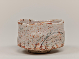 Image of "Tea bowl, shino type, Mino Ware."