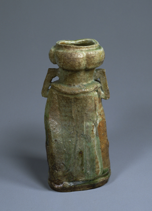 Image of "Handled flower vase, Iga Ware."