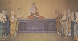 Image of "Mahakasyapa smiling at the lotus flower."