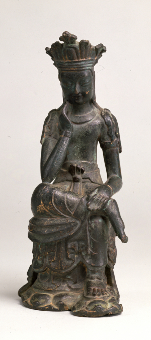 Image of "Seated Bodhisattva with one leg pendent."