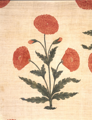 Image of "Chintz Floor Covering with Poppies"