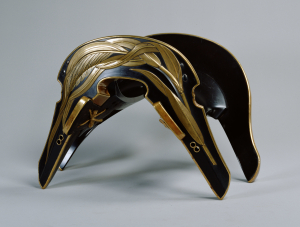 Image of "Saddle, Heads of reed design in maki-e lacquer"