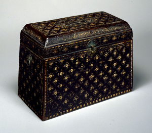 Image of "Sutra Box, Chrysanthemum design in mother of pearl inlay"
