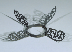 Image of "Ritual Objects Used to Consecrate the Site of Kōfukuji Temple, Decorative Silver Fitting with Vines in Openwork"
