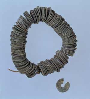 Image of "Ritual Objects Used to Consecrate the Site of Kōfukuji Temple, Bronze Coins ("Wadō Kaichin")"