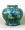 Image of "Three-color glazed jar with design of figures and building."