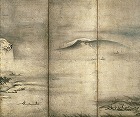 『四季山水図屏風（しきさんすいずびょうぶ）』の画像