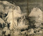 『四季山水図屏風（しきさんすいずびょうぶ）』の画像