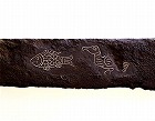 Image of "Iron sword with inscriptions in silver inlay."