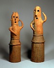 Image of "Dancing people(terra-cotta tomb figurine)."