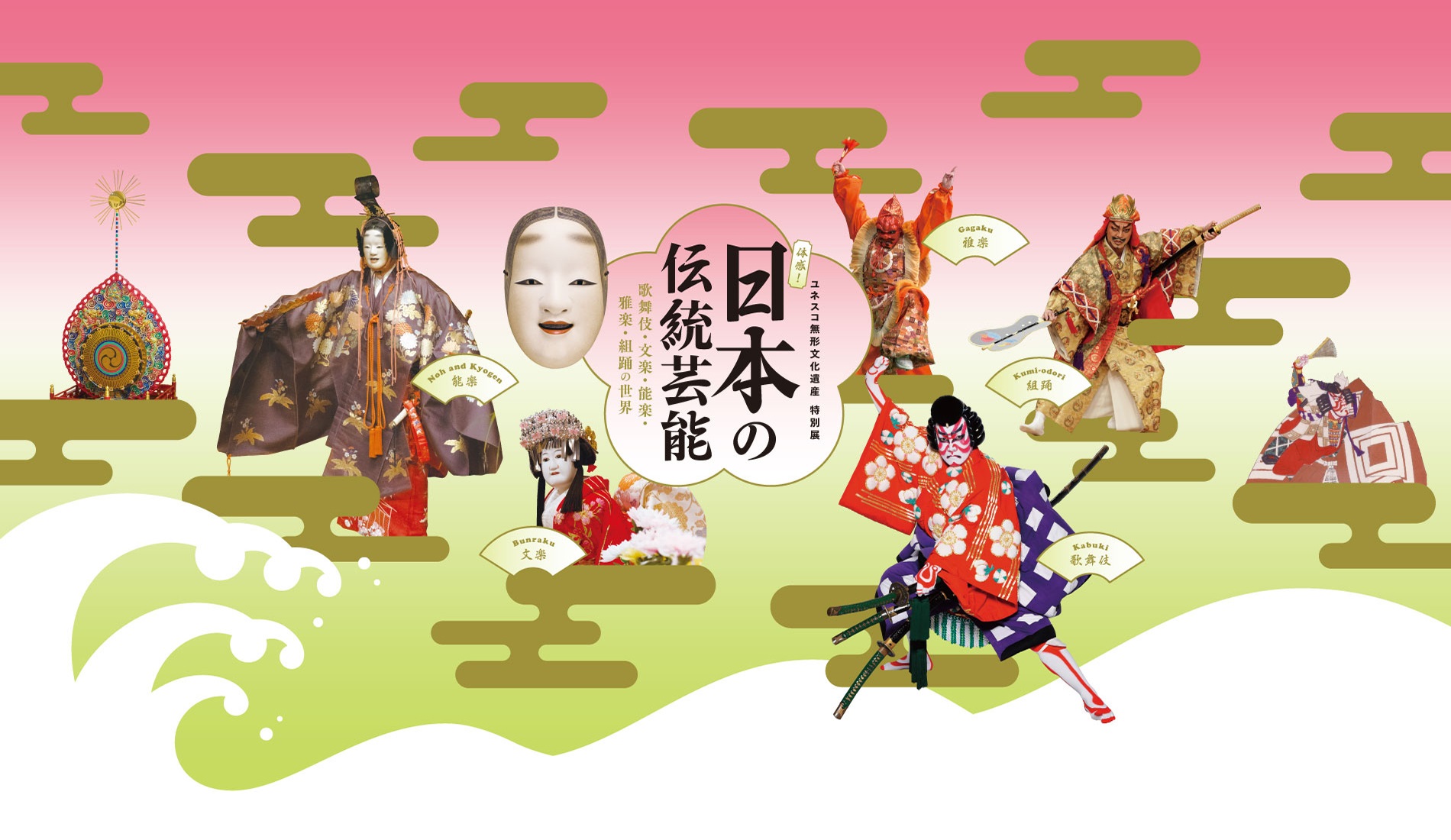 ユネスコ無形文化遺産 特別展「体感! 日本の伝統芸能―歌舞伎・文楽・能楽・雅楽・組踊の世界―」