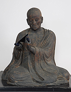 Image of "Seated Figure in Priest Form (said to be portrait of Taira no Kiyomori), Kamakura period, 13th century (Important Cultural Property, Lent by Rokuharamitsuji, Kyoto)"