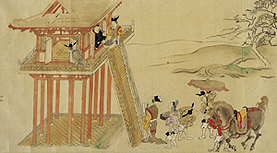 『吉備大臣入唐絵詞(模本)　山名繁太郎模　明治時代・19世紀写』の画像