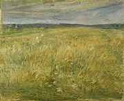 Image of "Winter Field (Grez), By Kuroda Seiki, dated 1891"