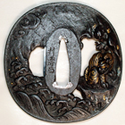 Image of "Sword Guard Tiger in rain design, By Nara Toshinaga, Edo period, 18th century (Important Cultural Property)"