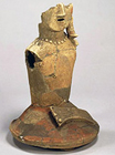 Image of "Man Playing Zither, Haniwa (Terracotta Tomb Figure), From Niwatorizuka Tumulus, Mooka-shi, Tochigi, Kofun period, 6th century (Gift of Mr. Otsuka Shohei)"