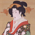 『姫君図（部分）　喜多川月麿筆　江戸時代・19世紀』の画像