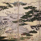 Image of "Pine Tｒees on Seashore（detail）, Muromachi period, 16th century (Important Cultural Property)	 "