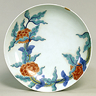 Image of "Dish, Poppy design in overglaze enamel, Nabeshima ware, Edo period, 18th century"