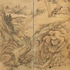 Image of "Landscape (detail), By Sakaki Hyakusen, Edo period, dated 1747 (Important Cultural Property)"