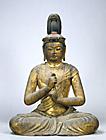 Image of "Seated Dainichi Nyorai (Mahavairocana), Heian - Kamakura period, 12th century (Important Cultural Property, Lent by Shinnyoen, Tokyo)"