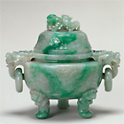 Image of "Incense Burner Jade, Qing Dynasty, 19th century, China (Gift of Mr. Kamiya Denbei)"