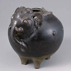 Image of "Elephant-shaped Vessel, Dark brown glaze, Angkor period, 12th - 13th century"