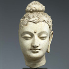 Image of "Head of Buddha, Hadda, Afghanistan, 3rd - 5th century "