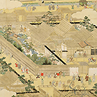 『洛中洛外図屏風（模本）（部分）　中村三之丞他筆　江戸時代・17世紀、原本＝室町時代・16世紀』の画像