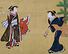 Image of "Battledore and Shuttlecock, By Isoda Koryusai, Edo period, 18th century"