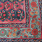 『亀甲繋ぎ文様切嵌刺繍カシミヤ（部分）　インド・カシミール　18～19世紀』の画像