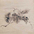 Image of "Grapes (detail), By Motsurin Joto, Muromachi period, 1491 (Important Art Object)"