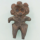 Image of "Dogu (Clay Figure) with Owl-Shaped Face, From Shinpukuji Shell Mound, Iwatsuki-ku, Saitama-shi, Saitama, Jomon period, 2000-1000 BC (Important Cultural Property)"